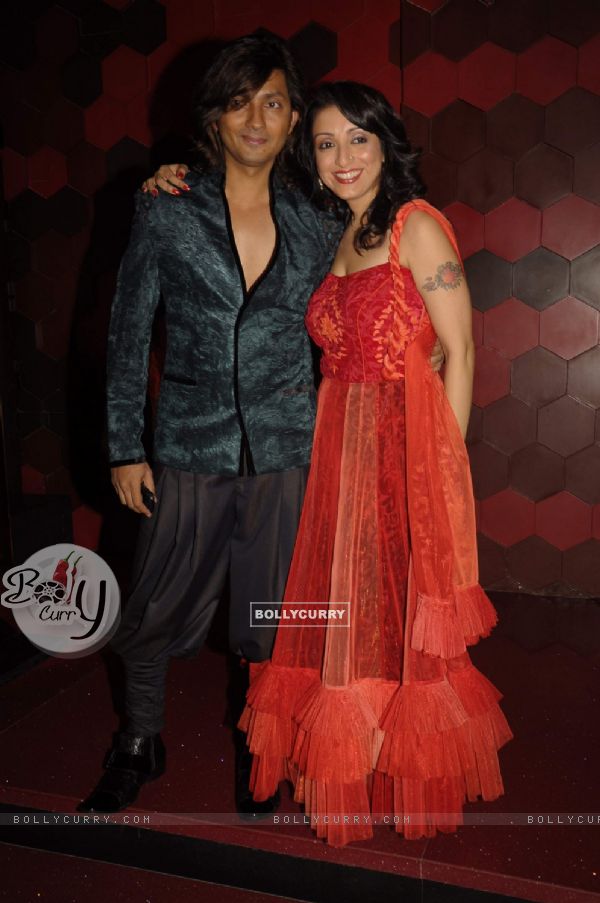 Madhurima with Shirish Kunder at Madhurima Nigam launches mens wear line in Trilogy.