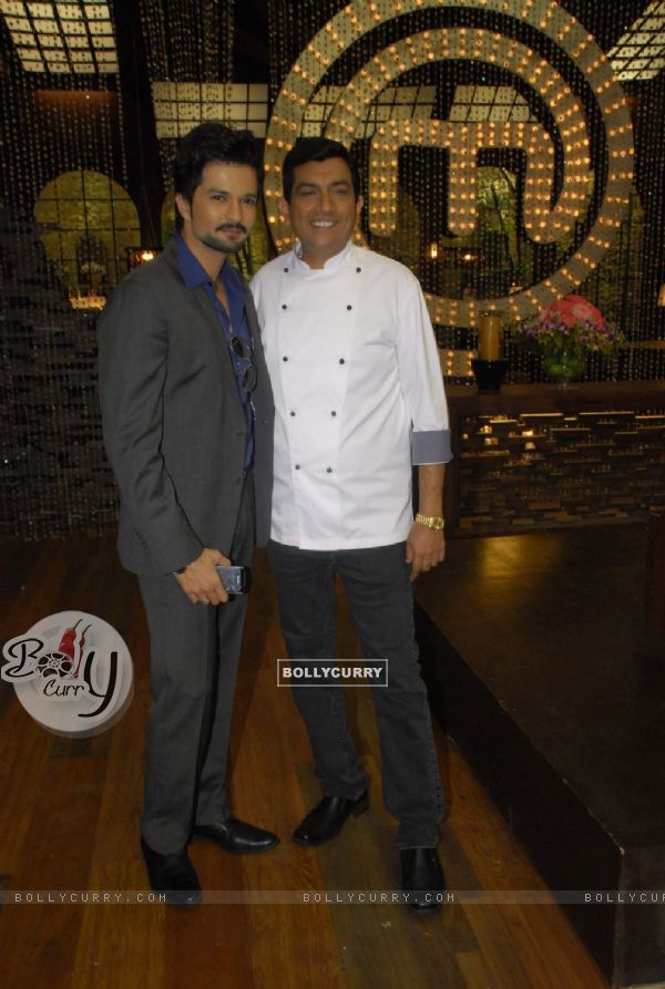 Sanjeev Kapoor and RaQesh Vashisth on the sets of Master Chef India 2 at RK Studios