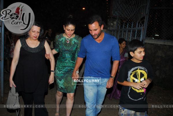 Kareena Kapoor and Saif Ali Khan at Midnight Mass in Mumbai