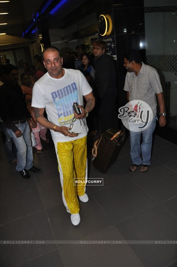 Sanjay Dutt snapped at Mumbai International Airport