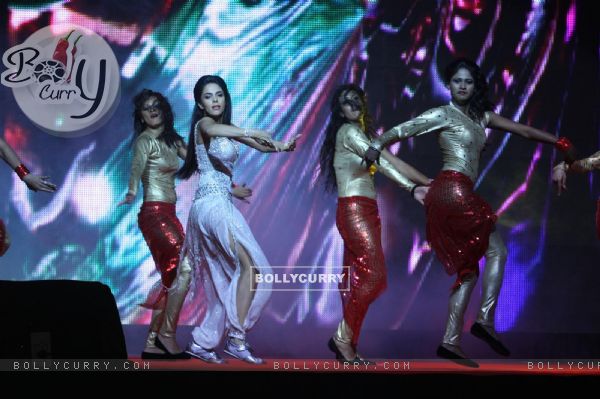 Mallika Sherawat performing at New Year's Eve event at Hotel Tulip Star in Mumbai