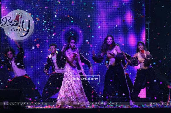 Mallika Sherawat performing at New Year's Eve event at Hotel Tulip Star in Mumbai