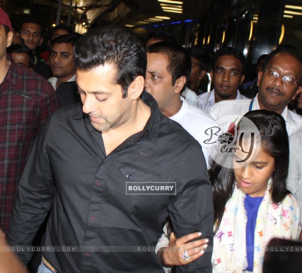 Salman Khan snapped at Mumbai International Airport