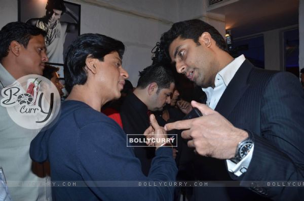 Abhishek and Shah Rukh Khan at Dabboo Ratnani calendar launch