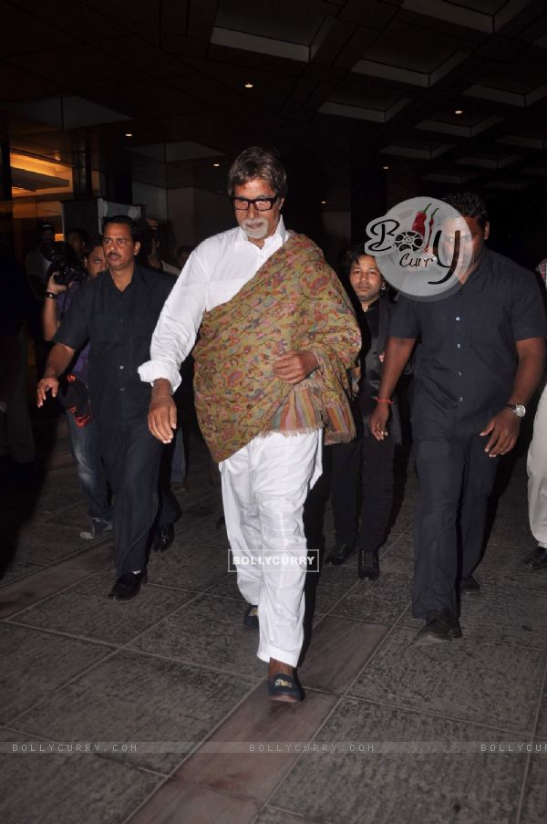 Amitabh Bachchan during the release of Kailash Kher's new album "Kailasha Rangeele" in Mumbai