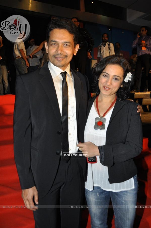 Atul Kulkarni and Divya Dutta at Premiere of film "Chaalis Chauraasi" in Cinemax, Mumbai