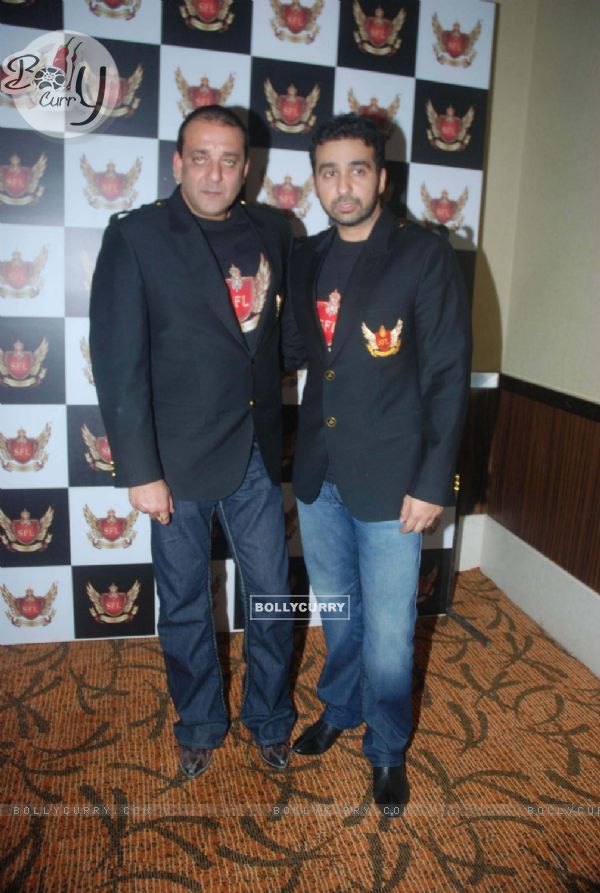 Sanjay Dutt and Raj Kundra launch Super Fight League at Novotel