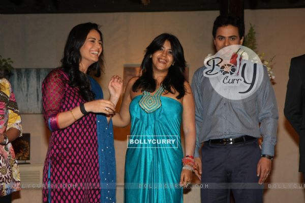 Ekta Kapoor with Mona and Pawan launches TV serial 'Kya Huaa Tera Vaada' on Sony TV at JW Marriott