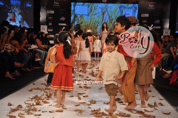 Kids walk on the ramp at India Kids Fashion Week 2012 Day 2 in Mumbai