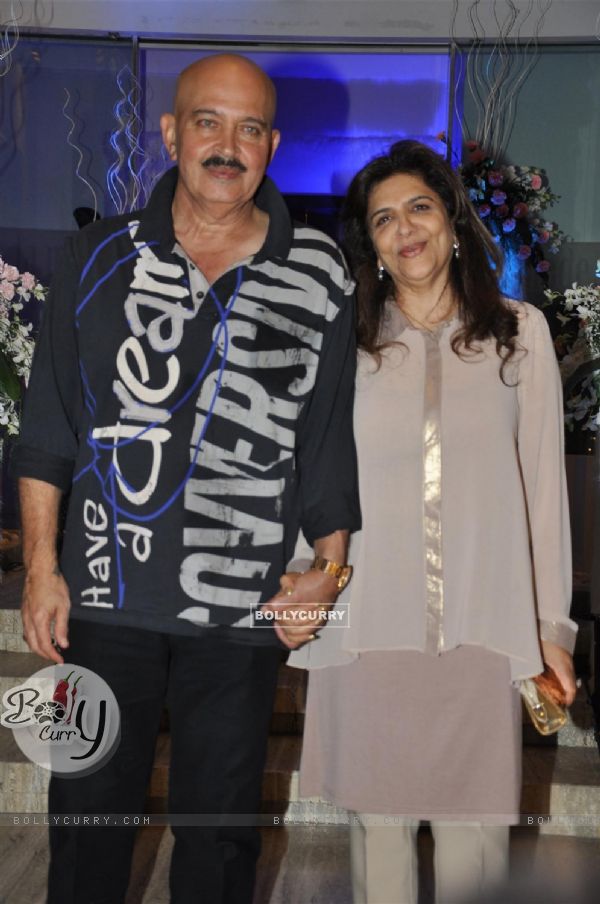 Rakesh Roshan with Wife grace Sunaina Roshan's Birthday Bash