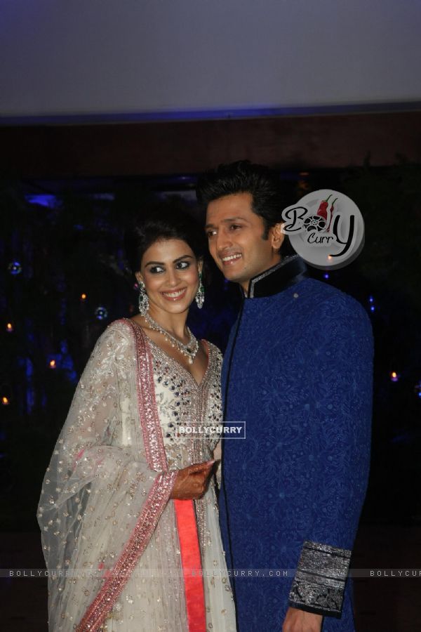 Ritesh Deshmukh & Genelia Dsouza pre-wedding Sangeet ceremony at Hotel TajLands End in Mumbai