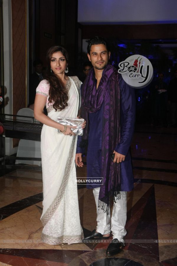 Soha Ali Khan & Kunal Khemu at Ritesh & Genelia Sangeet ceremony at Hotel TajLands End in Mumbai