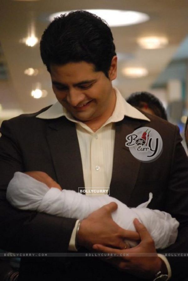 Karan Mehra as Naitik with his Baby