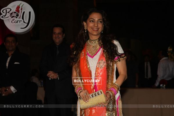 Juhi Chawla grace Ritesh Deshmukh & Genelia Dsouza wedding reception in Mumbai