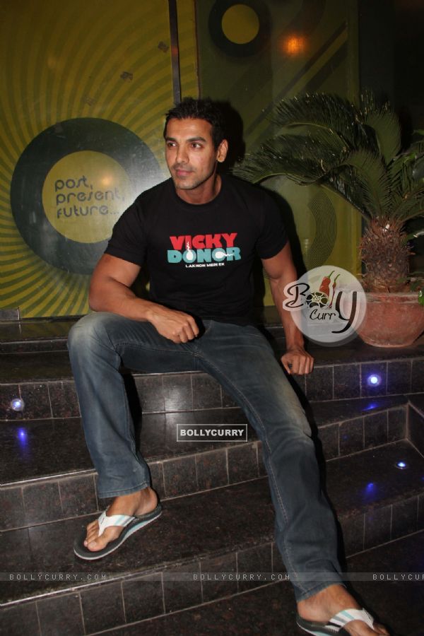 Actor John Abraham at  a special screening of the Oscar nominated best picture, Dreamworks Studios & Reliance Entertainments