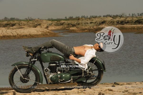 Ali Zafar on a bike