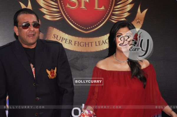 Sanjay Dutt and Shilpa Shetty at the inaugural Super Fight League