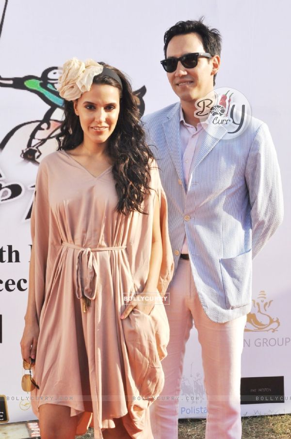 Neha Dhupia and Sofia Hayat at the 3rd Asia Cup Polo Match between India vs England in Mumbai