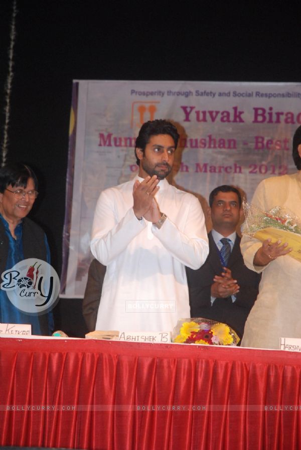 Abhishek Bachchan, attended the MCHI Awards held at the Ravindra Natya Mandir in Mumbai. .