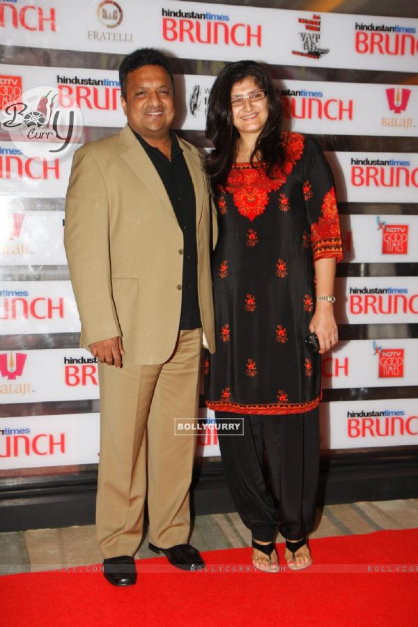 Sanjay Gupta and Anu Gupta at Hindustan Times Brunch Dialogues event
