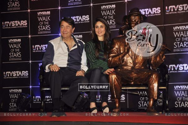 Randhir Kapoor and Kareena Kapoor at unveil UTV 'Walk of the Stars'