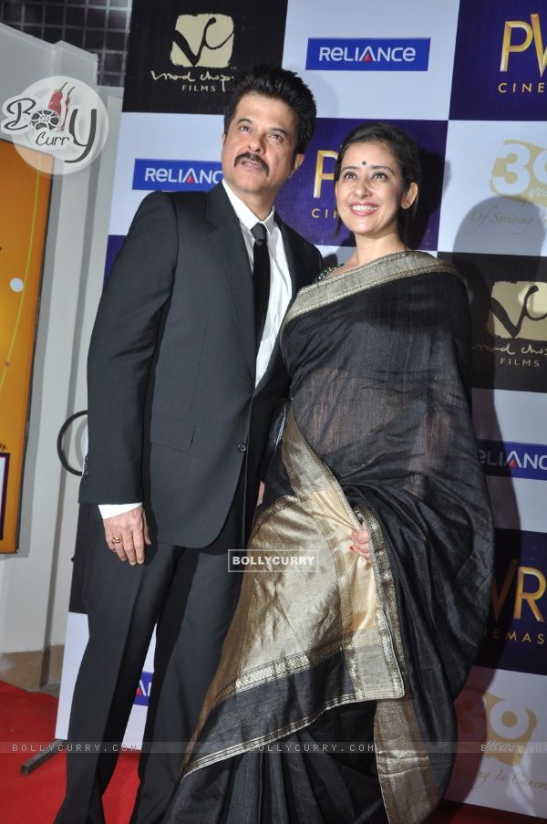 Anil Kapoor and Manisha Koirala at premiere of film Parinda at PVR