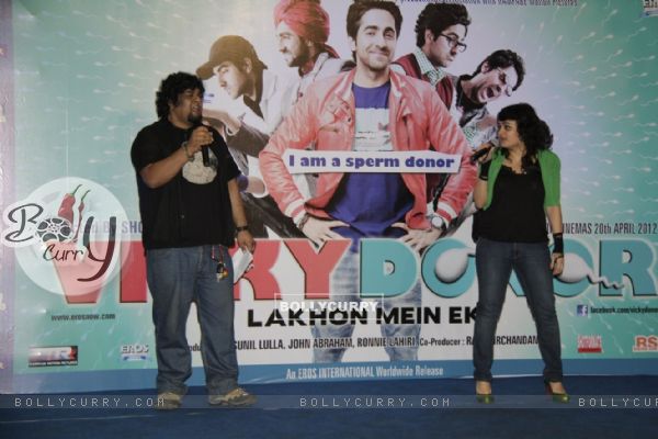 John Abraham, Yami Gautam, Ayushmann at Film Vicky Donor music launch at Inorbit Mall in Mumbai