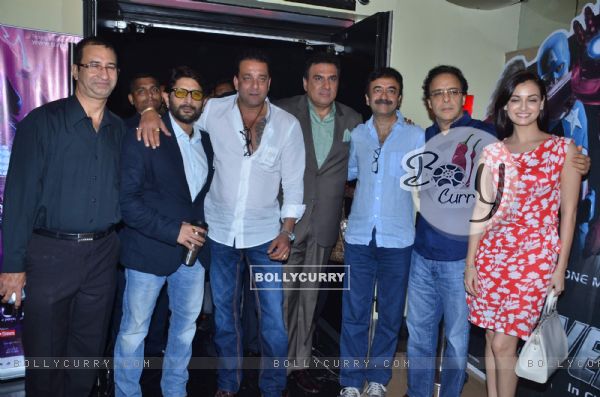 Arshad Warsi, Sanjay Dutt, Dia Mirza at at Munna Bhai film Chat Show