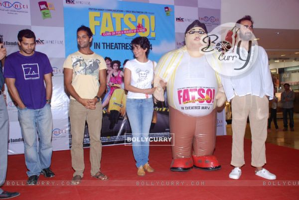 Neil Bhoopalam, Purab Kohli, Gul Panag and Ranvir Shorey at Fatso film promotions at Cinemax