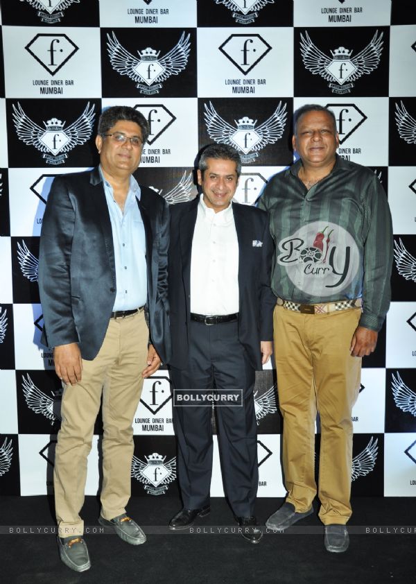 Mr Yuvraj Chawla, Mr Rajan Madhu and Mr Puneet Nath at the Launch Party of F Lounge