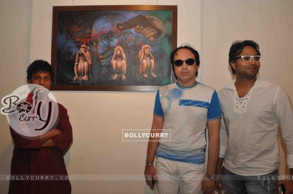 Cast promoting upcoming film BANDOOK at a Painting Exhibition (197134)