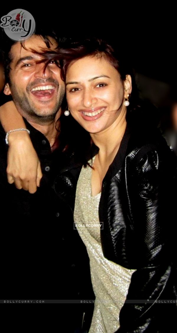 Hiten with wife Gauri on New Year 2012