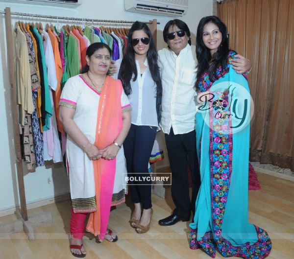 Anjana Adhikaari,Urvee Adhikaari,Gautam Adhikaari & Rupali Suri at Urvee Adhikaari's new collection