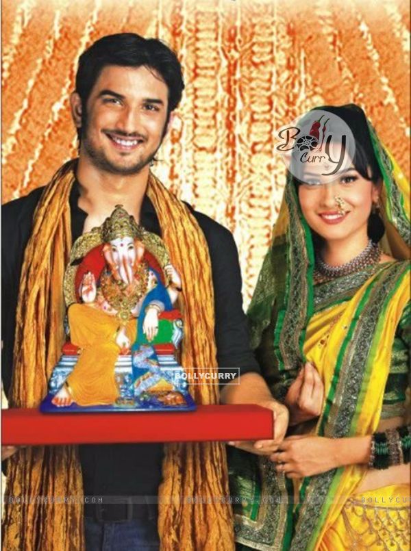 Sushant Singh Rajput and Ankita Lokhande Wishing Happy Ganesh Chaturthi