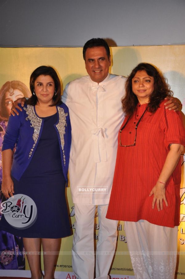 Farah Khan, Boman Irani and Bela Segal at First look launch of film Shirin Farhad Ki To Nikal Padi