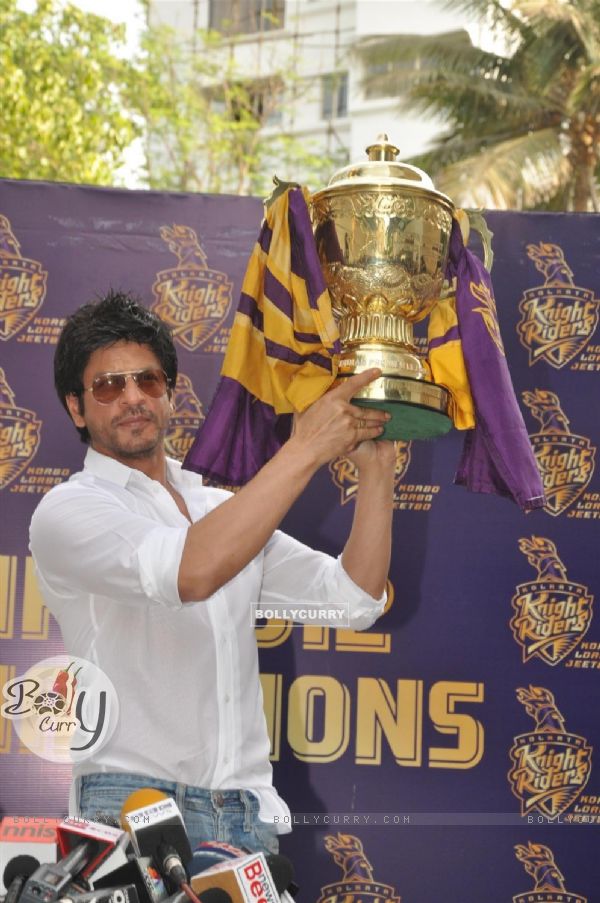 Shah Rukh Khan's press conference after KKR's victory in Indian Premiere League T20 at the IPL Season 5