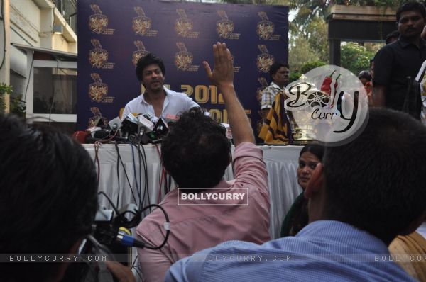 Shah Rukh Khan's press conference after KKR's victory in Indian Premiere League T20 at the IPL Season 5