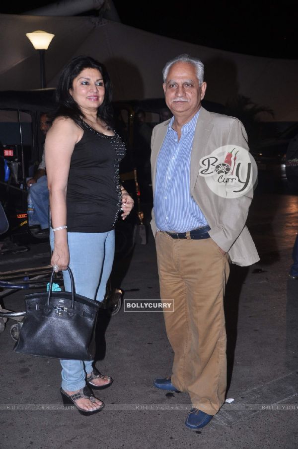 Kiran Juneja and Ramesh Sippy at International Airport leave for IIFA