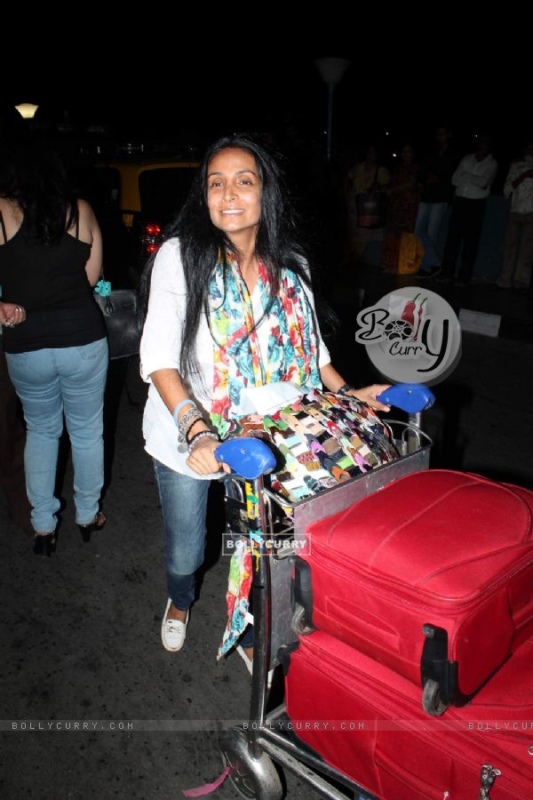 Suchitra Pillai at International Airport leave for IIFA
