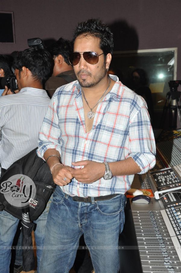 Mika Singh at Song Recording of Film Himmatwala - 2