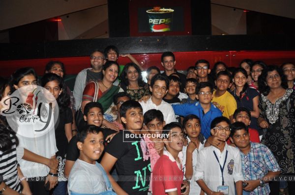 Sharman Joshi, Rajesh Mapuskar and Ritwik Sahore at Film Ferrari Ki Sawaari Kids Special Screening