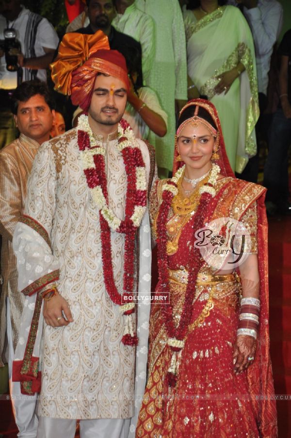 Esha Deol and Bharat Takhtani at their wedding ceremony