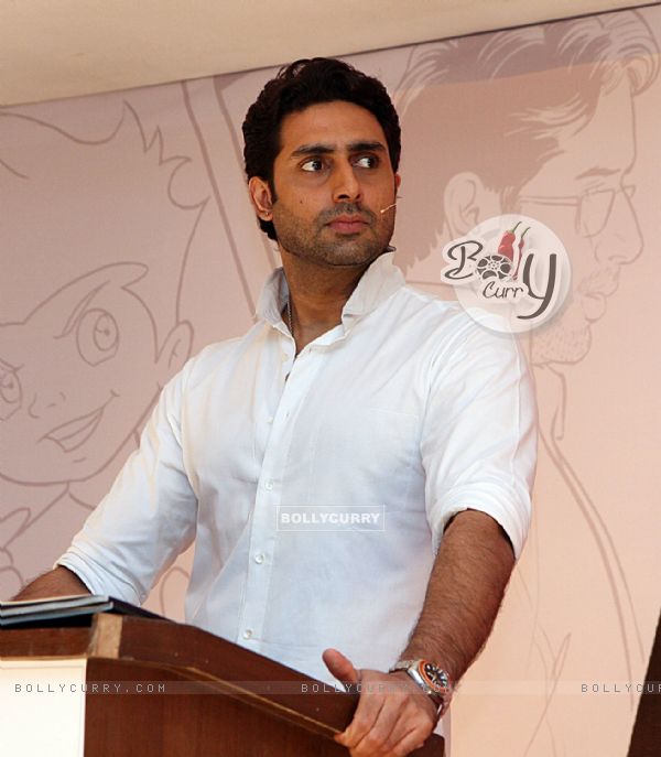 Abhishek Bachchan during the launch of Yomics