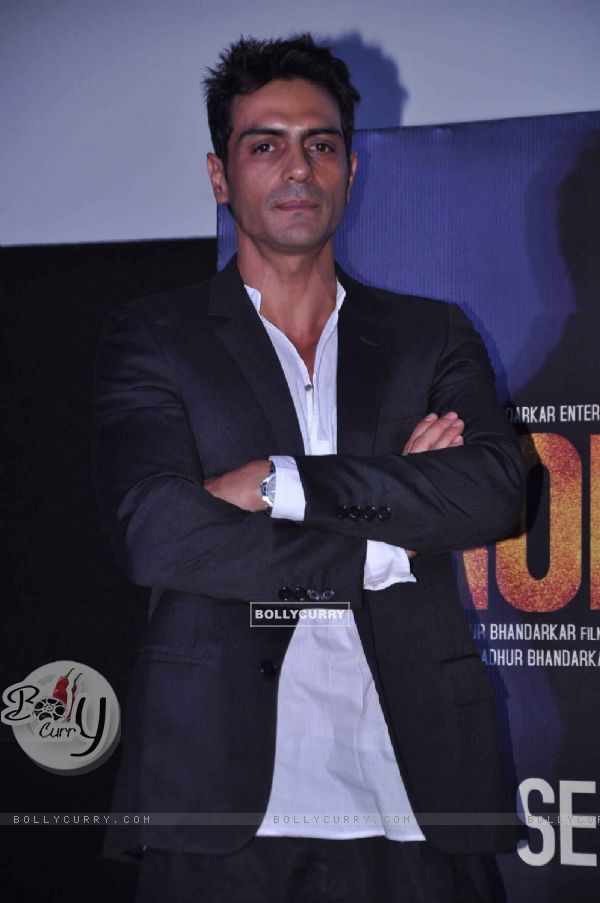 Bollywood actors Arjun Rampal at 'Heroine' film first look in Cinemax, Mumbai. .
