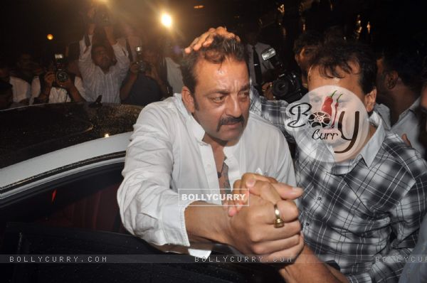 Bollywood actor Sanjay Dutt at Baba Siddique's Iftar party in Taj Lands End, Mumbai .