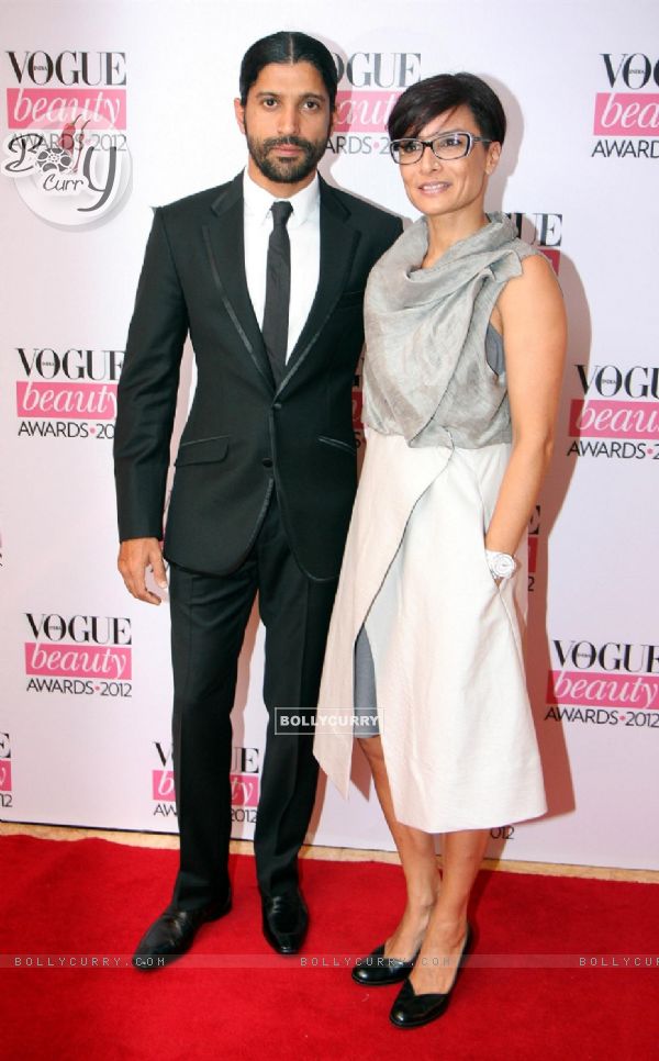 Farhan and Adhuna Akhtar  'Vogue Beauty Awards 2012' at Hotel Taj Lands End in Bandra, Mumbai