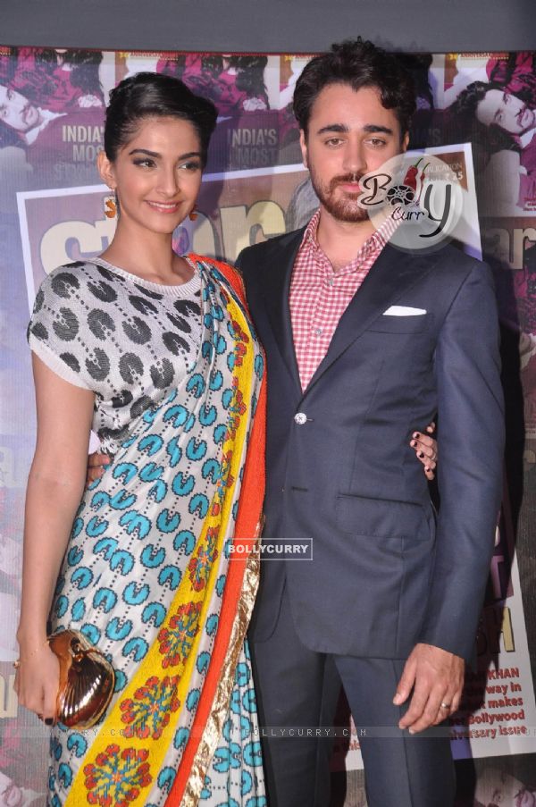 Bollywood actors Imran Khan and Sonam Kapoor launch Starweek India's Most Stylish Issue at Vie Lounge. .