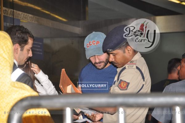 Saif Ali Khan snapped at the airport in Mumbai