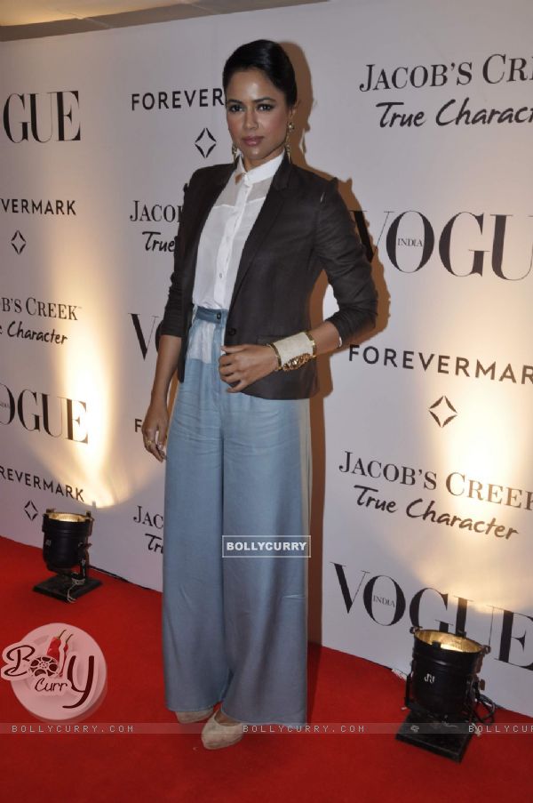 Bollywood actress Sameera Reddy during the Vogue India's 5th anniversary bash at Trident in Mumbai.
