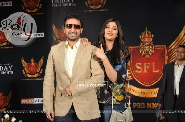 Raj Kundra and Shilpa Shetty At Sfl Press Meet